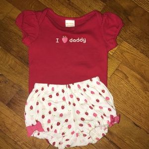 Gymboree Strawberry 2 piece short set